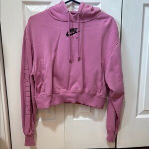 Women’s Nike Pink Cropped Long Sleeve Hoodie